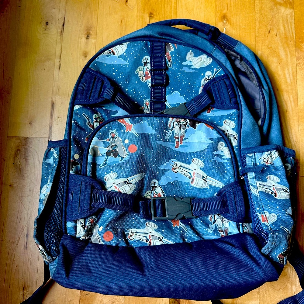Pottery Barn Star Wars glow in dark backpack